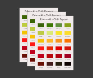 A6 Chilli Peppers Palette Cards