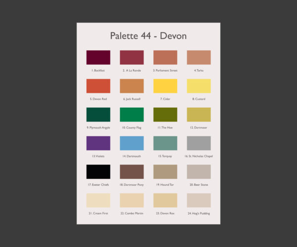 A3 Art Print -  Devon Palette