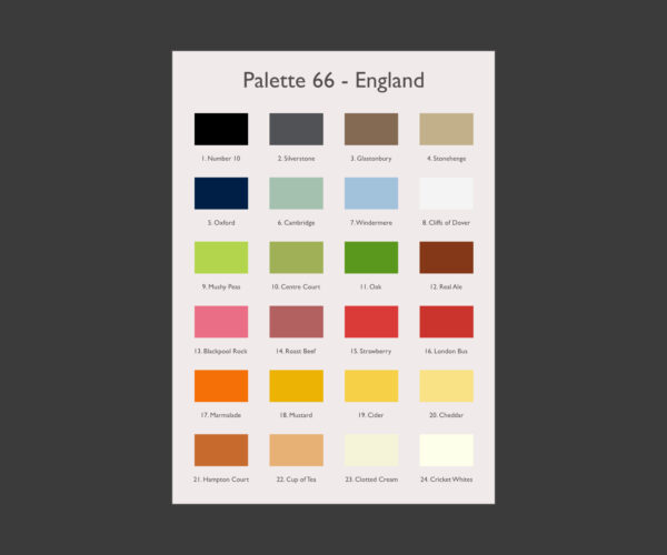 A3 Art Print -  England Palette