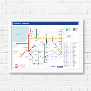 A3 Art Print -  Somerset Map
