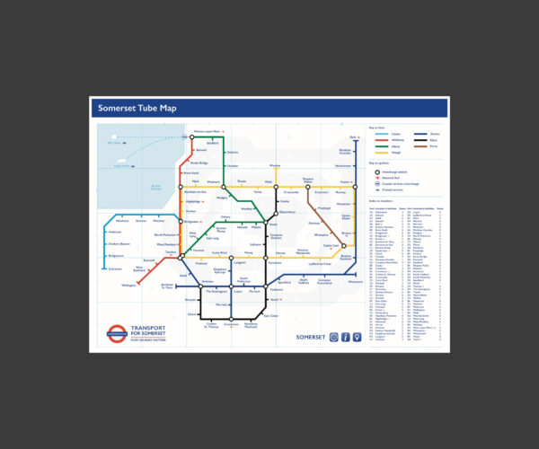 A3 Art Print -  Somerset Map