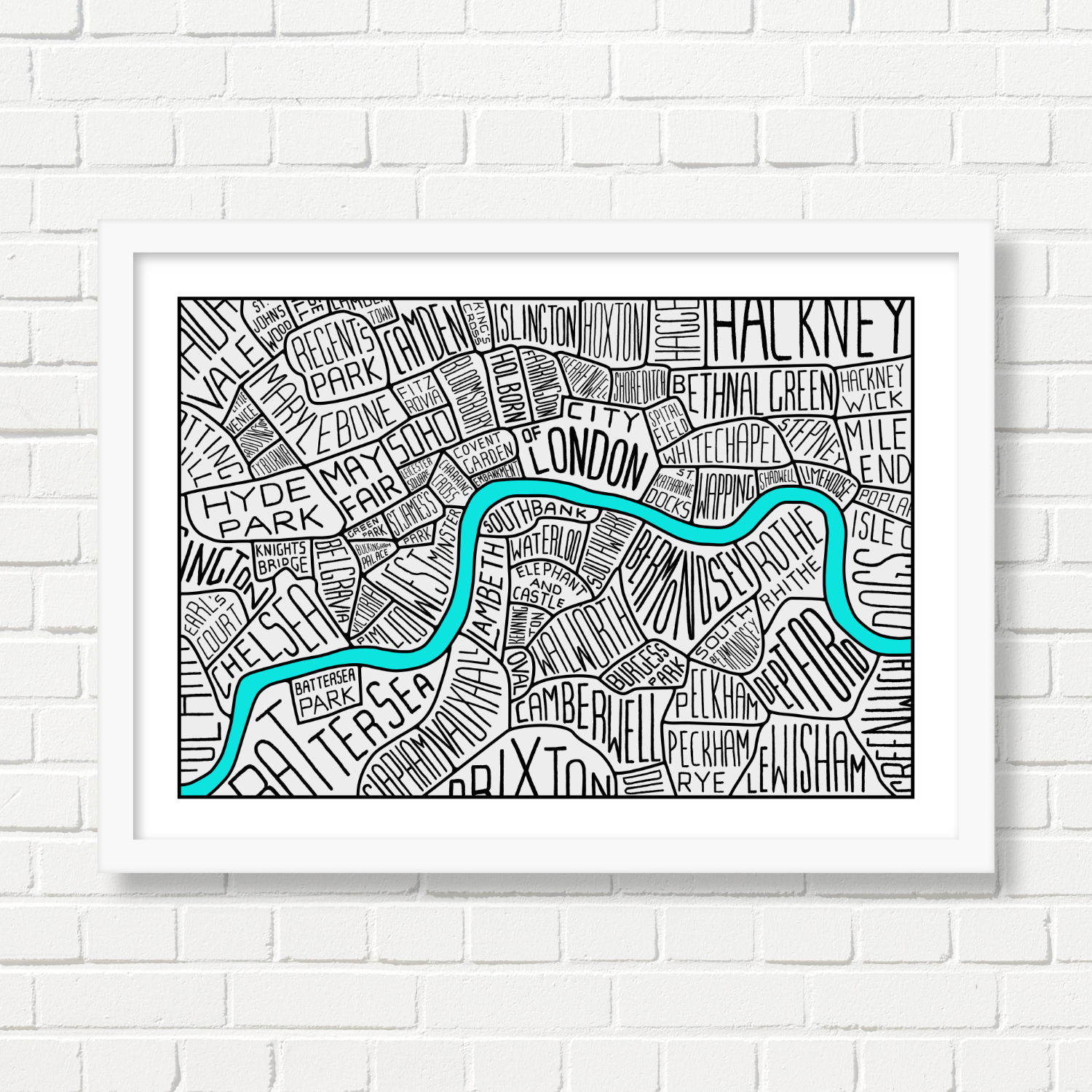 A3 Art Print -  London Map