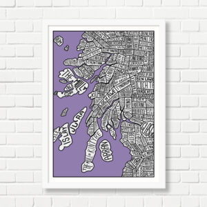 A3 Art Print -  Scotland West Coast Map