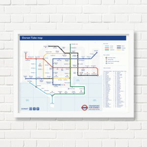 A3 Art Print -  Dorset Tube Map