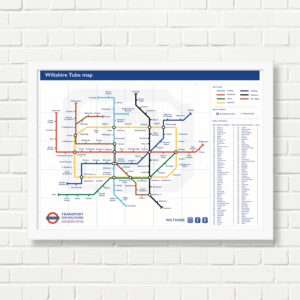 A3 Art Print -  Wiltshire Tube Map
