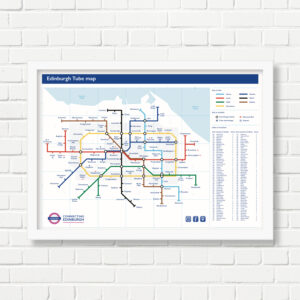 A3 Art Print -  Edinburgh Tube Map